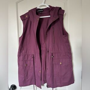 Zenana Women's Plum Hooded Utility Vest